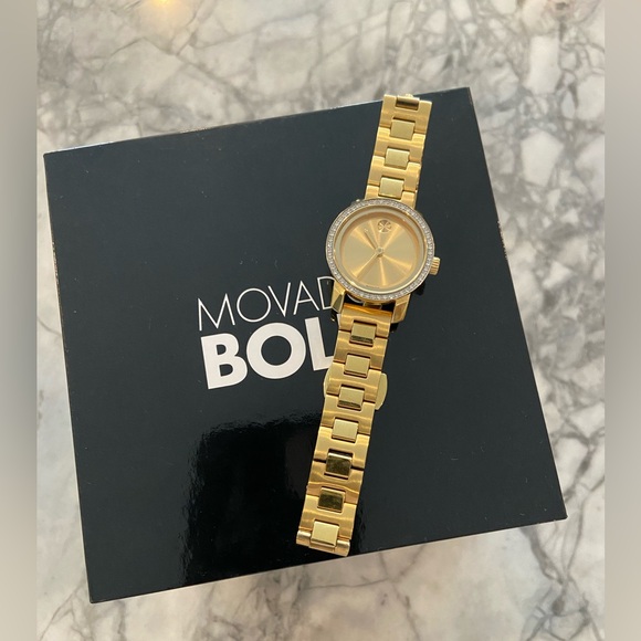 Movado Accessories - Movado Bold diamond Gold-Tone Timepiece